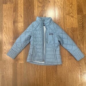 Patagonia Kids Blue Down Puffer Quilted Jacket Small 7-8 Flawed